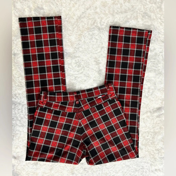 Tommy Jeans Y2K Red Plaid Pants - Picture 2 of 7